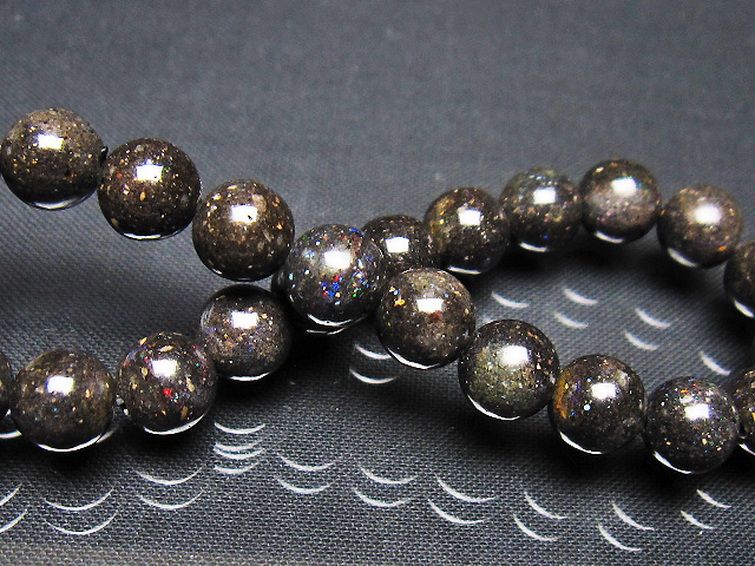 ブラックオパールブレスレット 8mm [t249-4876] 2枚目