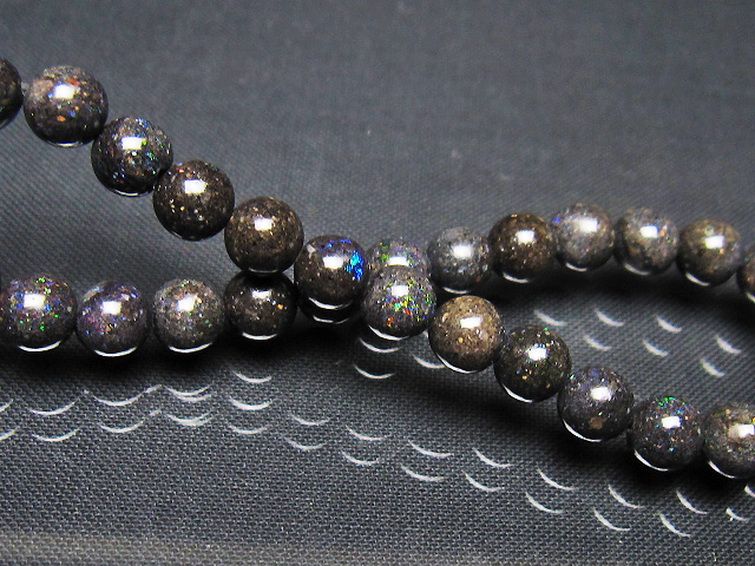 ブラックオパールブレスレット 6mm [t249-4913] 2枚目