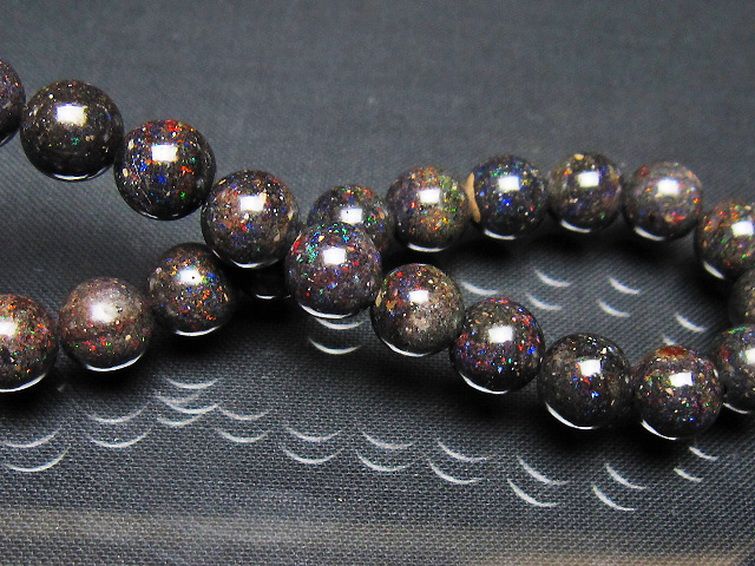 ブラックオパールブレスレット 8mm [t249-4981] 2枚目