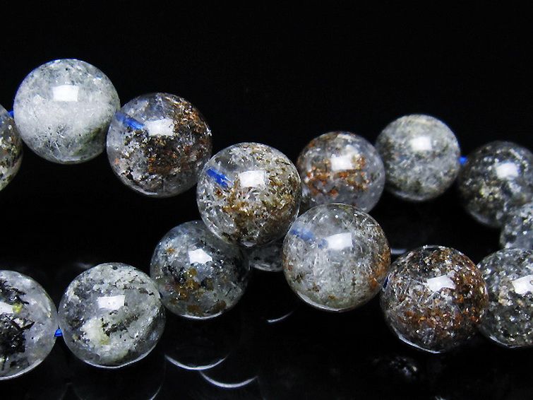 ガーデン トルマリンルチル入り ブレスレット 13mm [t253-3195] 2枚目