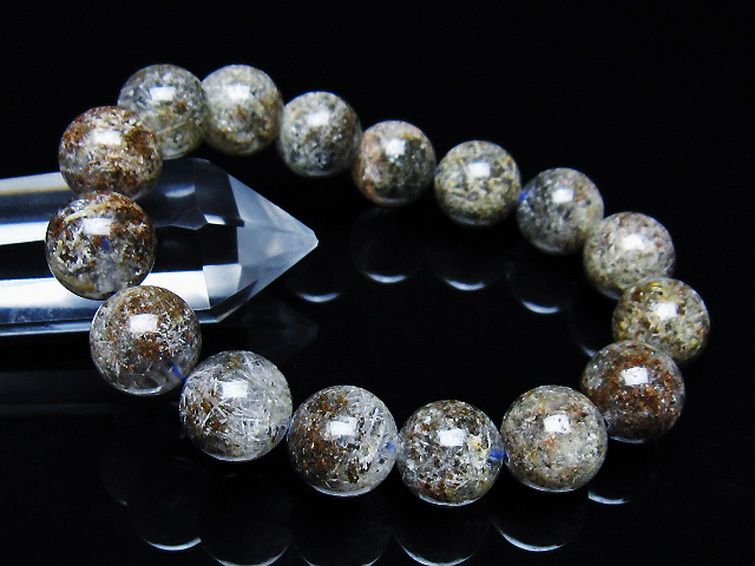 ガーデン トルマリンルチル入り ブレスレット 13mm [t253-3247] 1枚目