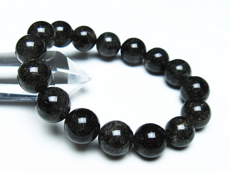 ブラックルチルクォーツブレスレット 13mm [T257-7456] 1枚目