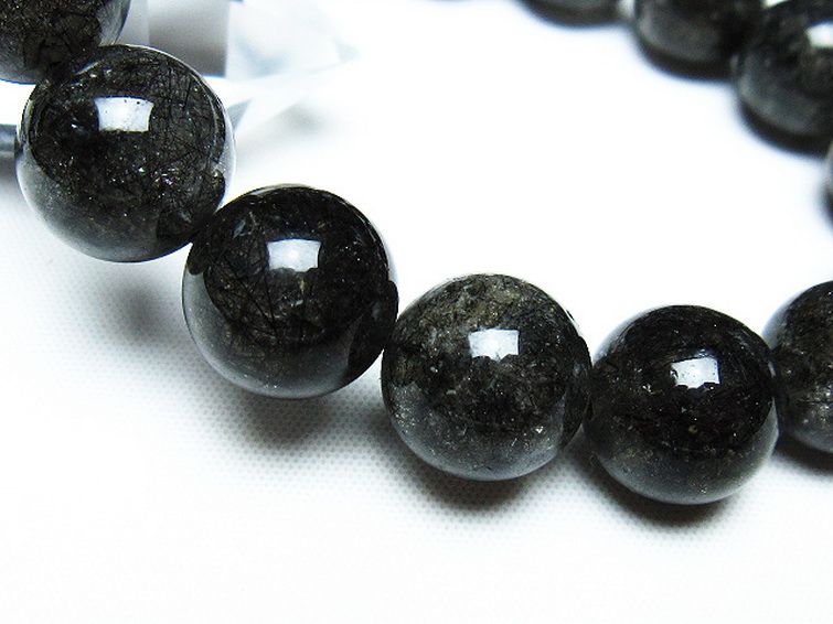 ブラックルチルクォーツブレスレット 13mm [T257-7456] 3枚目