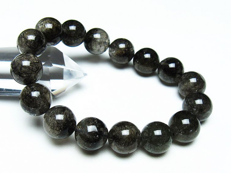 天然 ブラックルチルクォーツ ブレスレット 13mm 50g 楽天市場】高ランク ブラックルチルクォーツブレスレット