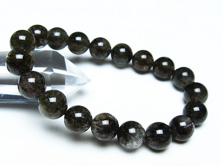 ブラックルチルクォーツブレスレット 11mm [T257-7500] 1枚目