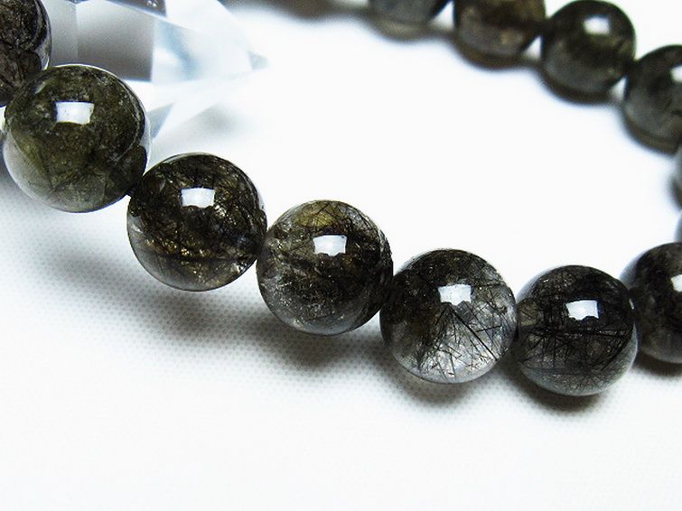 ブラックルチルクォーツブレスレット 11mm [T257-7500] 3枚目