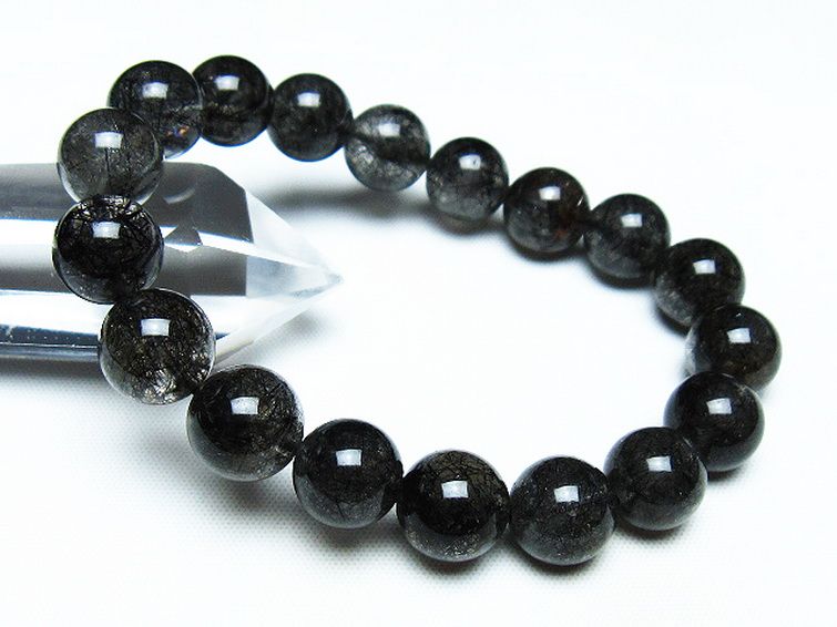 ブラックルチルクォーツブレスレット 11mm [T257-7515] 1枚目