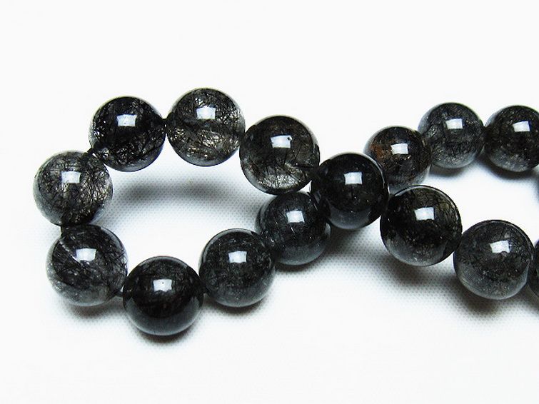 ブラックルチルクォーツブレスレット 11mm [T257-7515] 2枚目