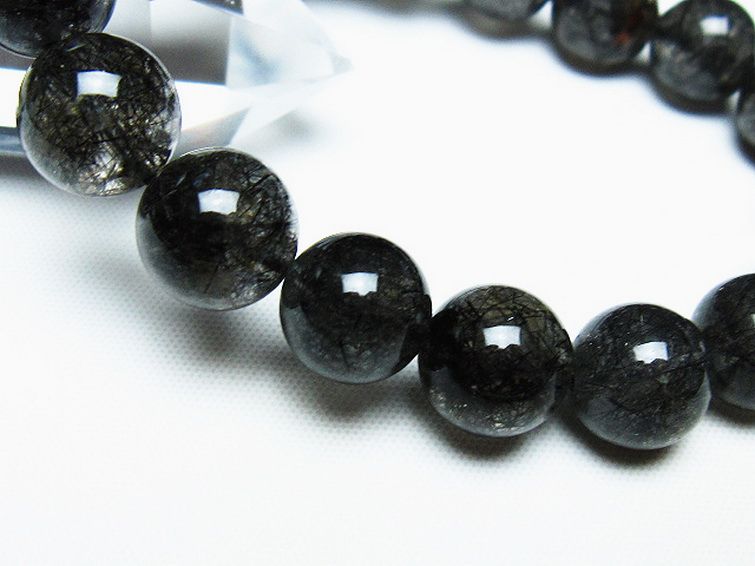 ブラックルチルクォーツブレスレット 11mm [T257-7515] 3枚目