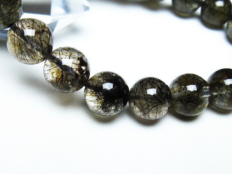 ブラックルチルクォーツブレスレット 10mm [T257-7559] 3枚目