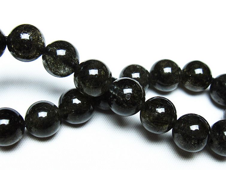 ブラックルチルクォーツブレスレット 10mm [T257-7603] 2枚目