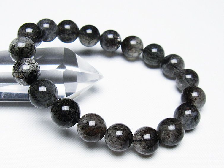 ブラックルチルクォーツブレスレット 11mm [T257-7757] 1枚目