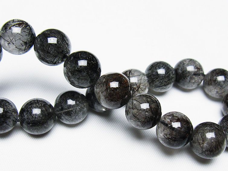 ブラックルチルクォーツブレスレット 11mm [T257-7757] 2枚目