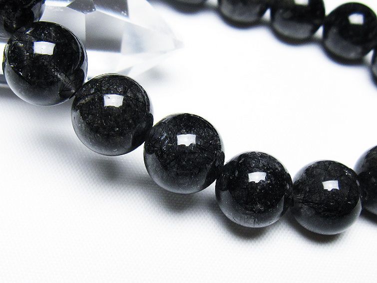 ブラックルチルクォーツブレスレット 12mm [T257-7815] 3枚目