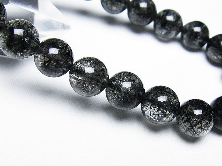 ブラックルチルクォーツブレスレット 9mm [T257-7854] 3枚目