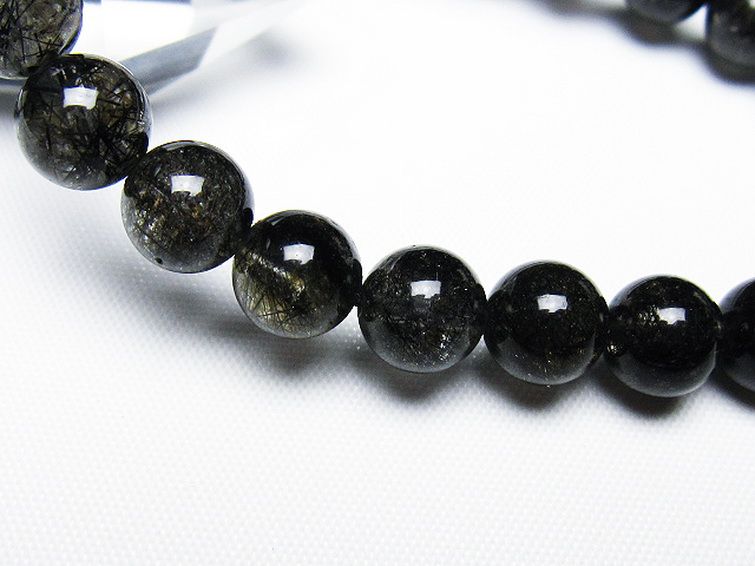 ブラックルチルクォーツブレスレット 8mm [T257-7861] 3枚目