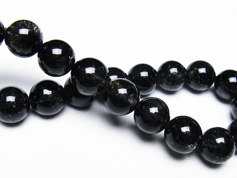 ⭐︎【天然】ブラックルチルクォーツ ブレスレット 14mm ブラックルチルクォーツ 14mm ブレスレット