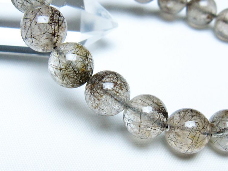 ブラックルチルクォーツブレスレット 11mm [t257-8114] 3枚目