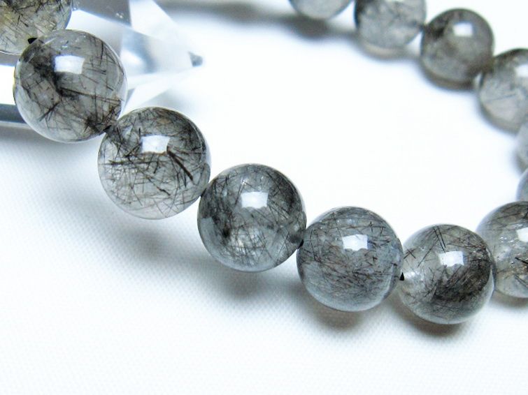 ブラックルチルクォーツブレスレット 11mm [t257-8145] 3枚目