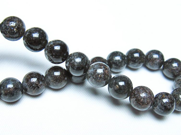 ブラックルチルクォーツブレスレット 8mm [t257-8156] 2枚目