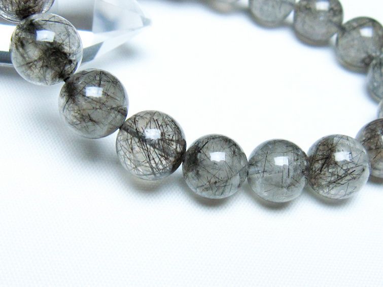 ブラックルチルクォーツブレスレット 11mm [t257-8176] 3枚目