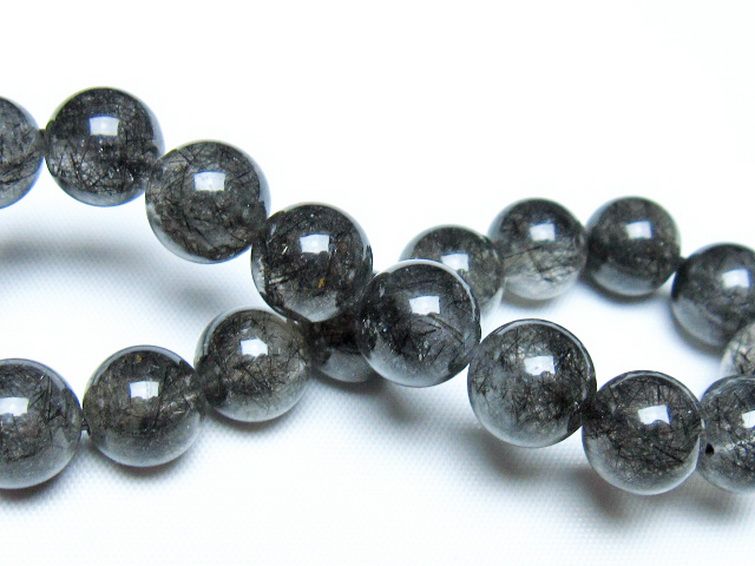 ブラックルチルクォーツブレスレット 11mm [t257-8245] 2枚目