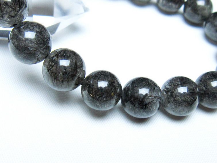 ブラックルチルクォーツブレスレット 11mm [t257-8245] 3枚目