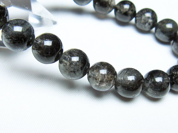 ブラックルチルクォーツブレスレット 10mm [t257-8262] 3枚目