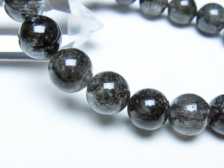 ブラックルチルクォーツブレスレット 11mm [t257-8265] 3枚目