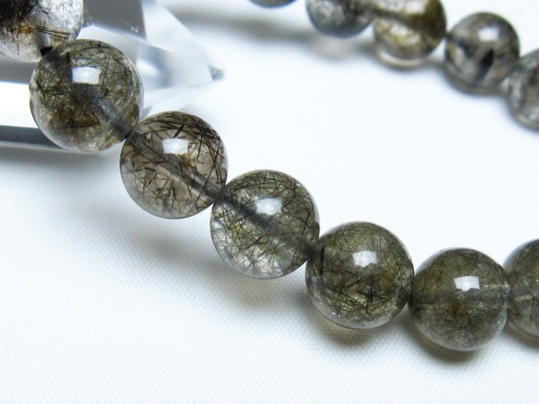 ブラックルチルクォーツブレスレット 11mm [t257-8274] 3枚目