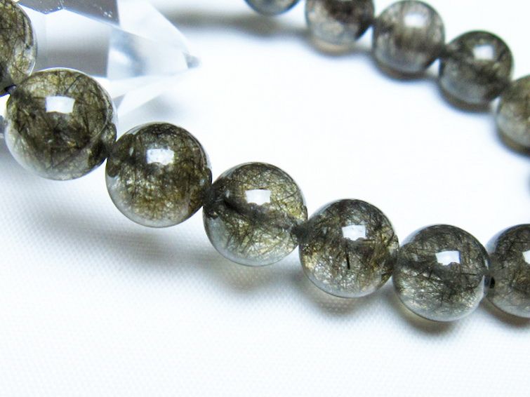 ブラックルチルクォーツブレスレット 10mm [t257-8288] 3枚目