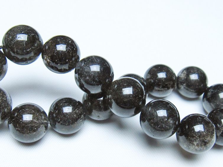 ブラックルチルクォーツブレスレット 13mm [t257-8311] 2枚目