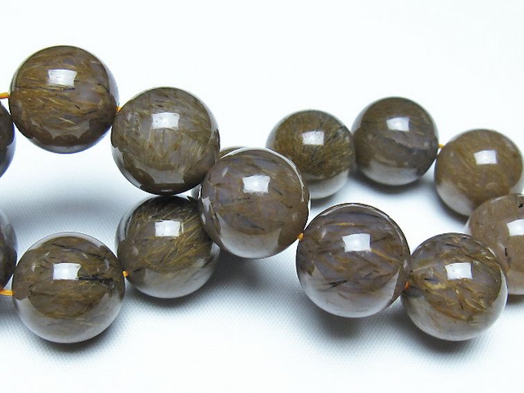 ルチルインアゲート ブレスレット 16mm [t258-2079] 2枚目