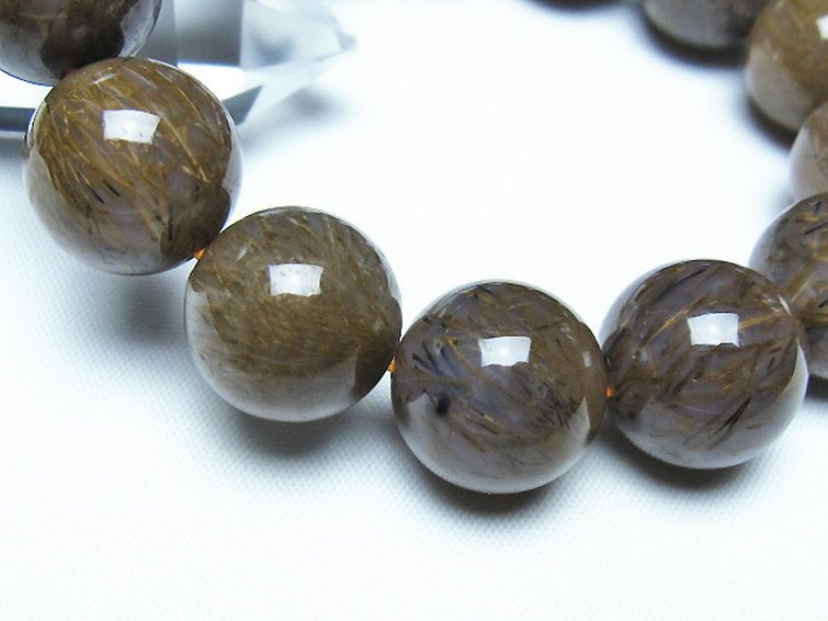 ルチルインアゲート ブレスレット 16mm [t258-2079] 3枚目