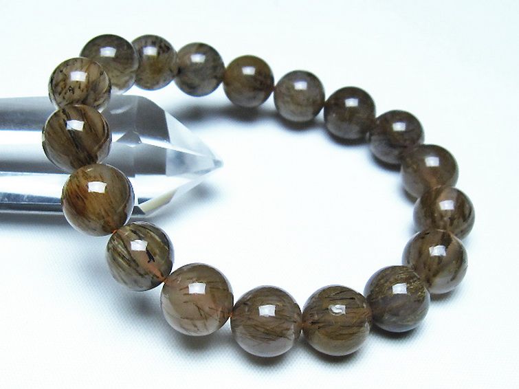 ルチルインアゲート ブレスレット 12mm [t258-2084] 1枚目
