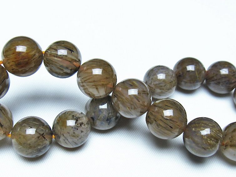 ルチルインアゲート ブレスレット 12mm [t258-2084] 2枚目