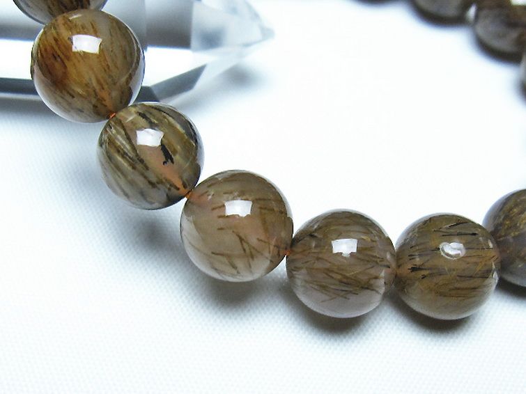 ルチルインアゲート ブレスレット 12mm [t258-2084] 3枚目