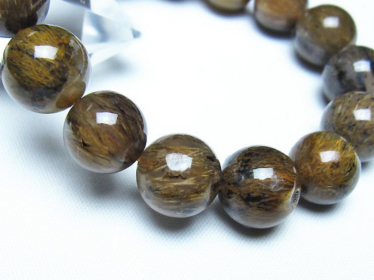 ルチルインアゲート ブレスレット 12mm [t258-2122] 3枚目