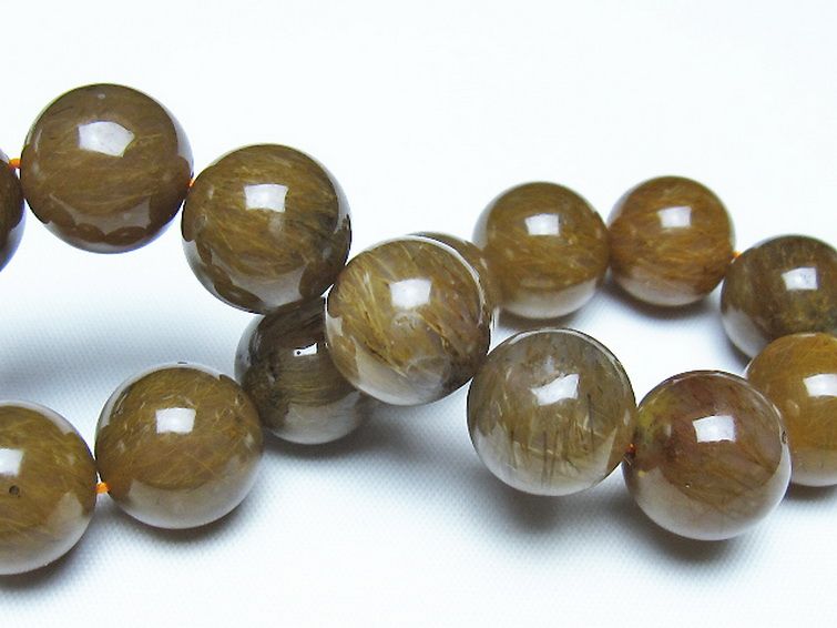 ルチルインアゲート ブレスレット 14mm [t258-2128] 2枚目