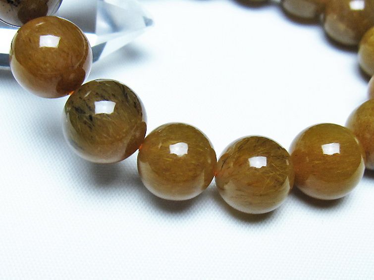 ルチルインアゲート ブレスレット 12mm [t258-2142] 3枚目