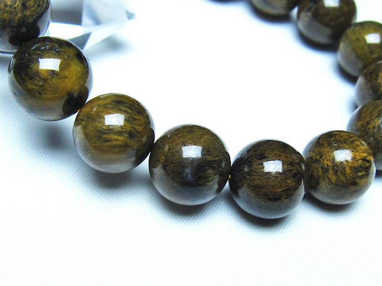 ルチルインアゲート ブレスレット 13mm [t258-2159] 3枚目