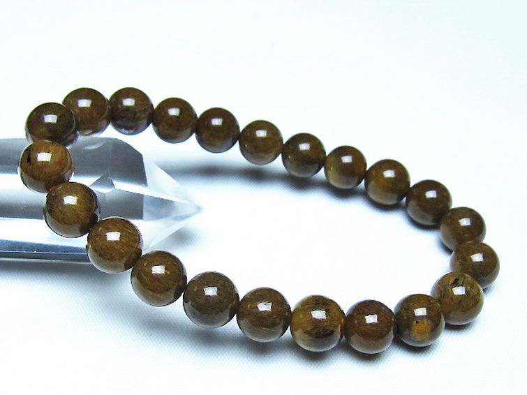 ルチルインアゲート ブレスレット 9mm [t258-2172] 1枚目