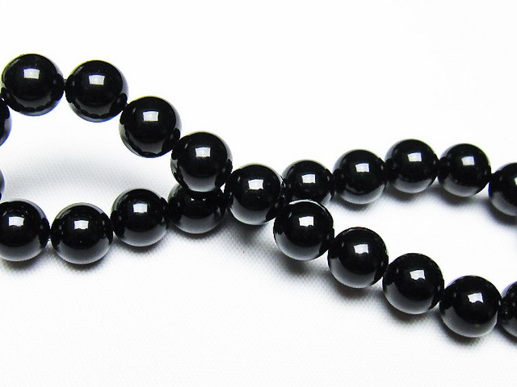 ゴールドキャッツアイオブシディアンブレスレット 8mm [T265-1731] 2枚目