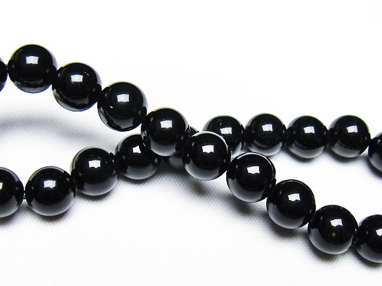 ゴールドキャッツアイオブシディアンブレスレット 8mm [T265-1785] 2枚目