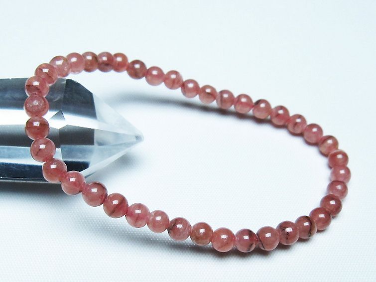 インカローズ(ロードクロサイト)ブレスレット 5mm [T27-2571] 1枚目