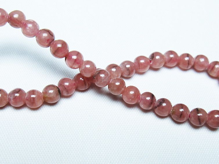 インカローズ(ロードクロサイト)ブレスレット 5mm [T27-2571] 2枚目