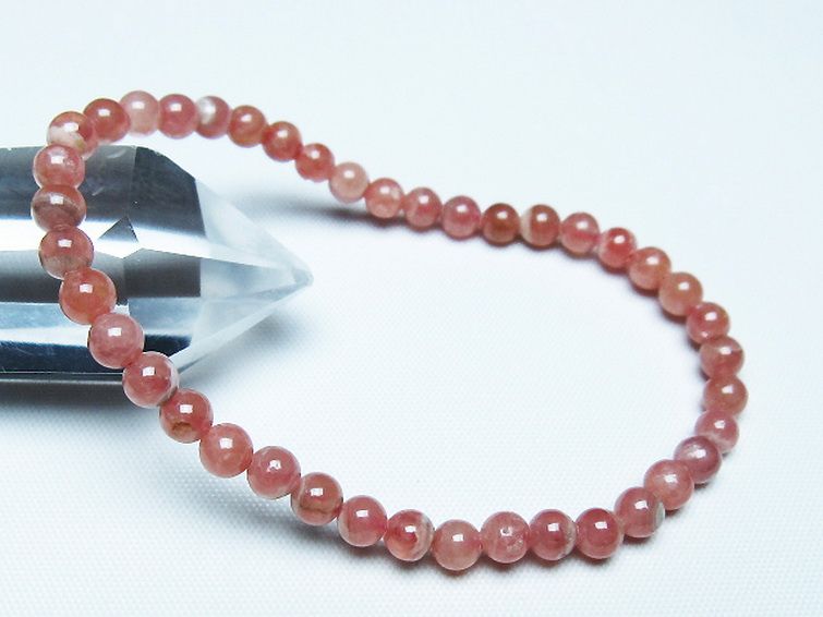 インカローズ(ロードクロサイト)ブレスレット 5mm [T27-2591] 1枚目