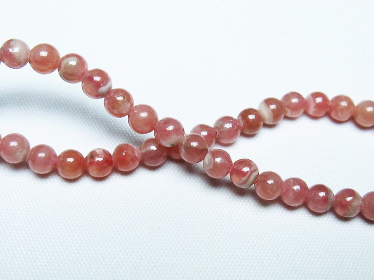 インカローズ(ロードクロサイト)ブレスレット 5mm [T27-2591] 2枚目