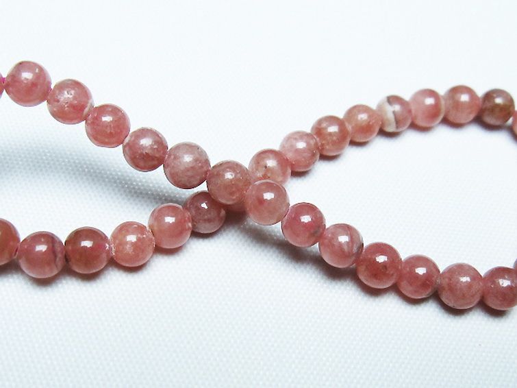 インカローズ(ロードクロサイト)ブレスレット 5mm [T27-2625] 2枚目