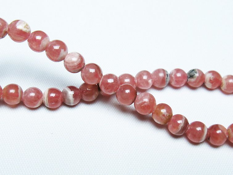 インカローズ(ロードクロサイト)ブレスレット 6mm [T27-2632] 2枚目